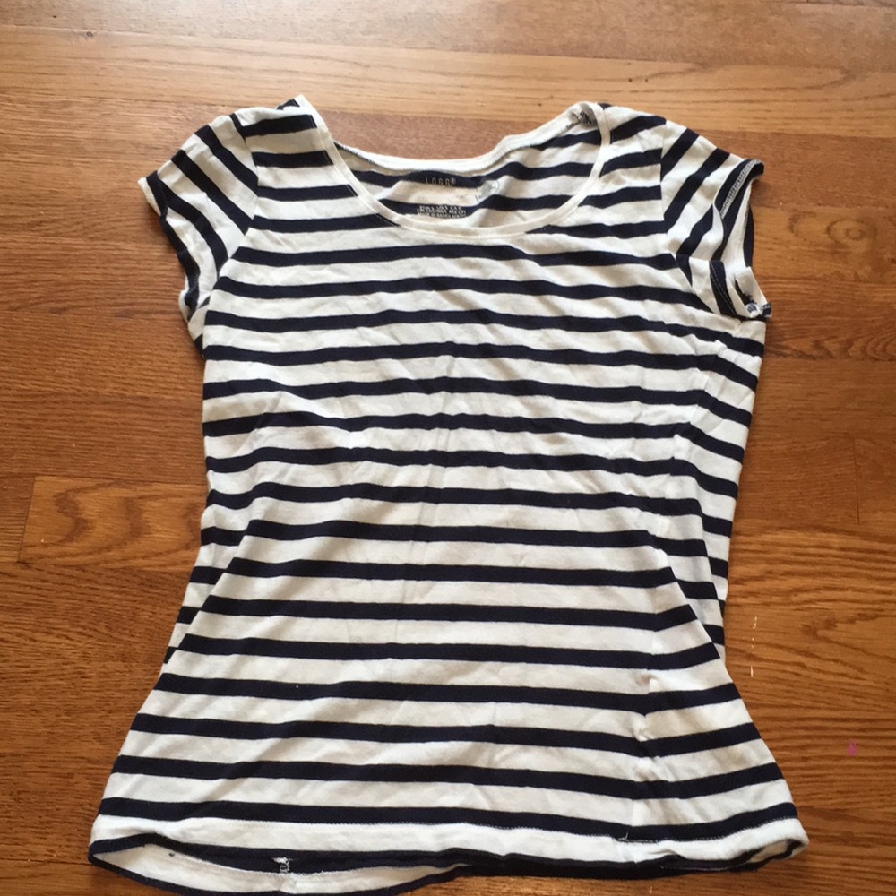 Navy blue striped shirt
